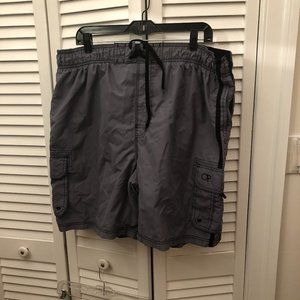 Ocean Pacific (Op) men gray hybrid cargo shorts, 38W